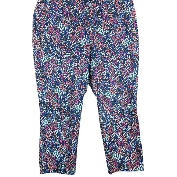 Talbots Womens Pants Multicolor Flower Garden Floral Pattern Capri Cropped 14P - Picture 1 of 11